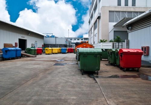 Business office implementing waste management