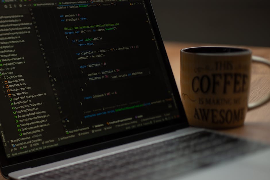 A computer screen displaying a close-up view of programming code in a text editor or integrated development environment. The code features multicolored syntax highlighting with red, green, blue, and p